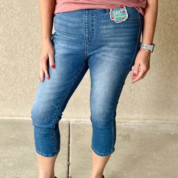 Irene Pull-On Capris from Judy Blue - Picture 1 of 3